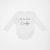 Alphabet Personalized Baby Bodysuit
